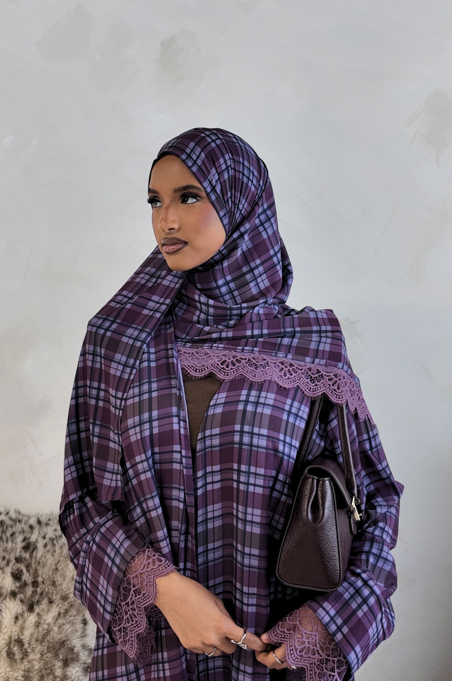 Ube Latte Lace Abaya