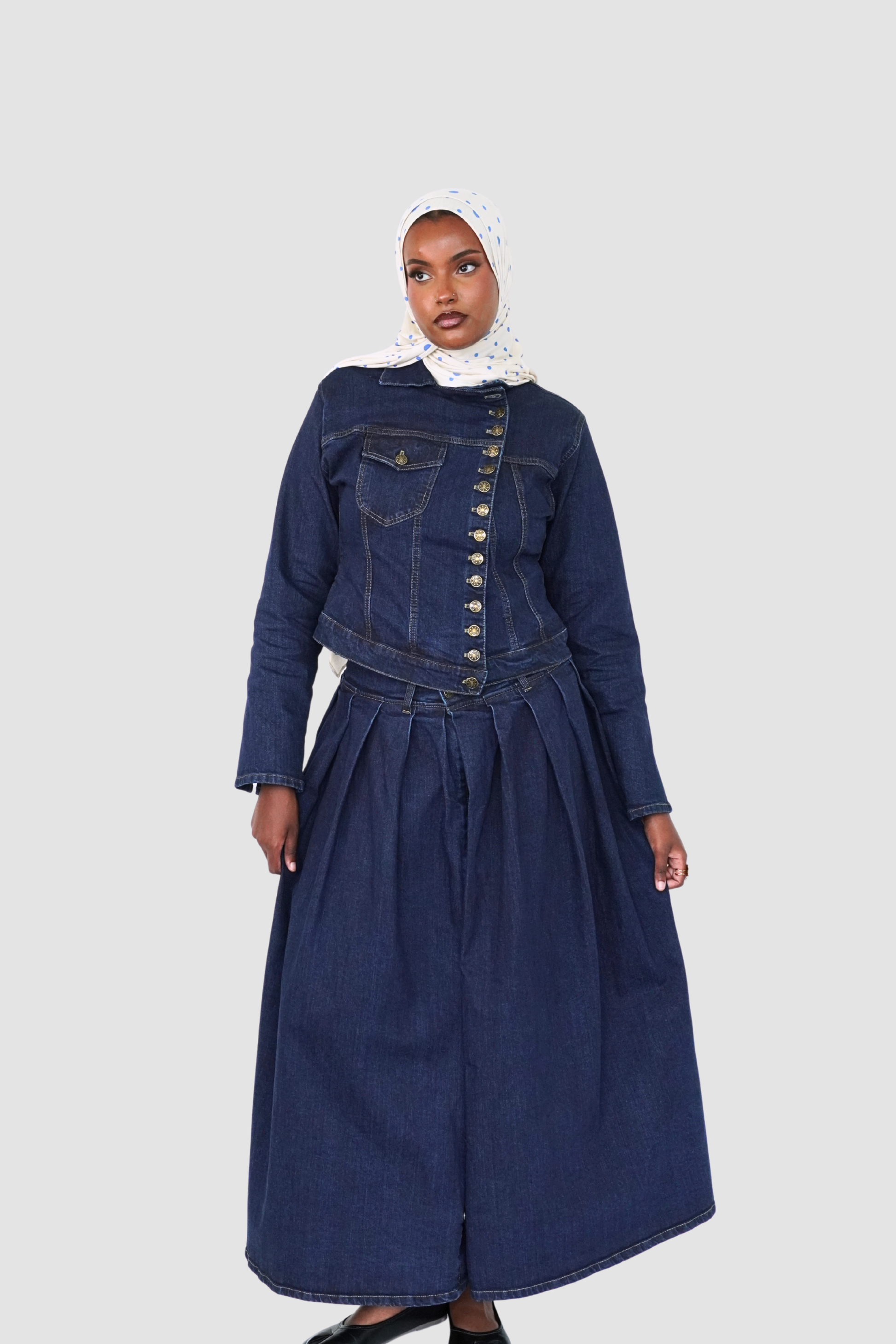 Dark Wash Denim Set