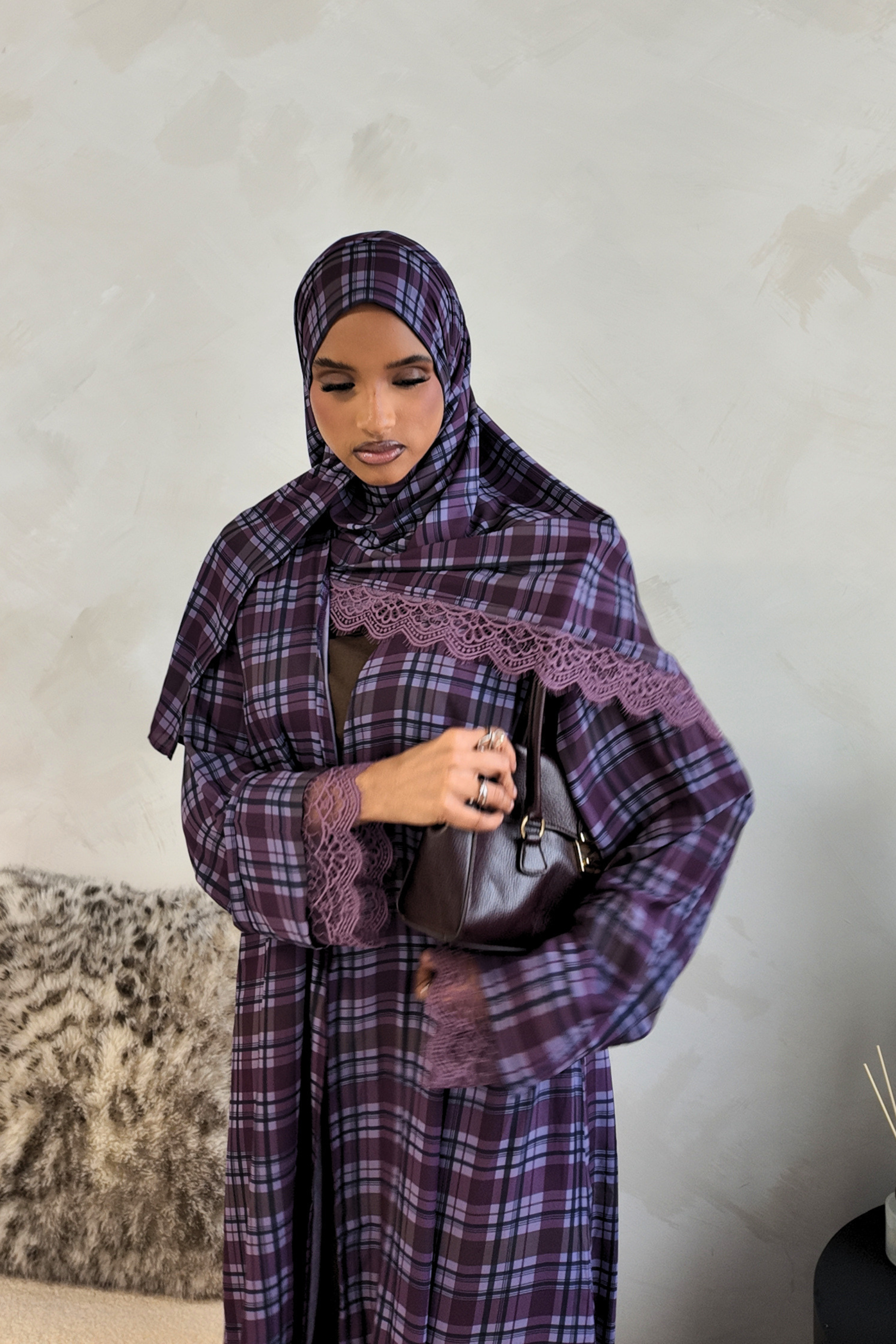 Ube Latte Lace Abaya