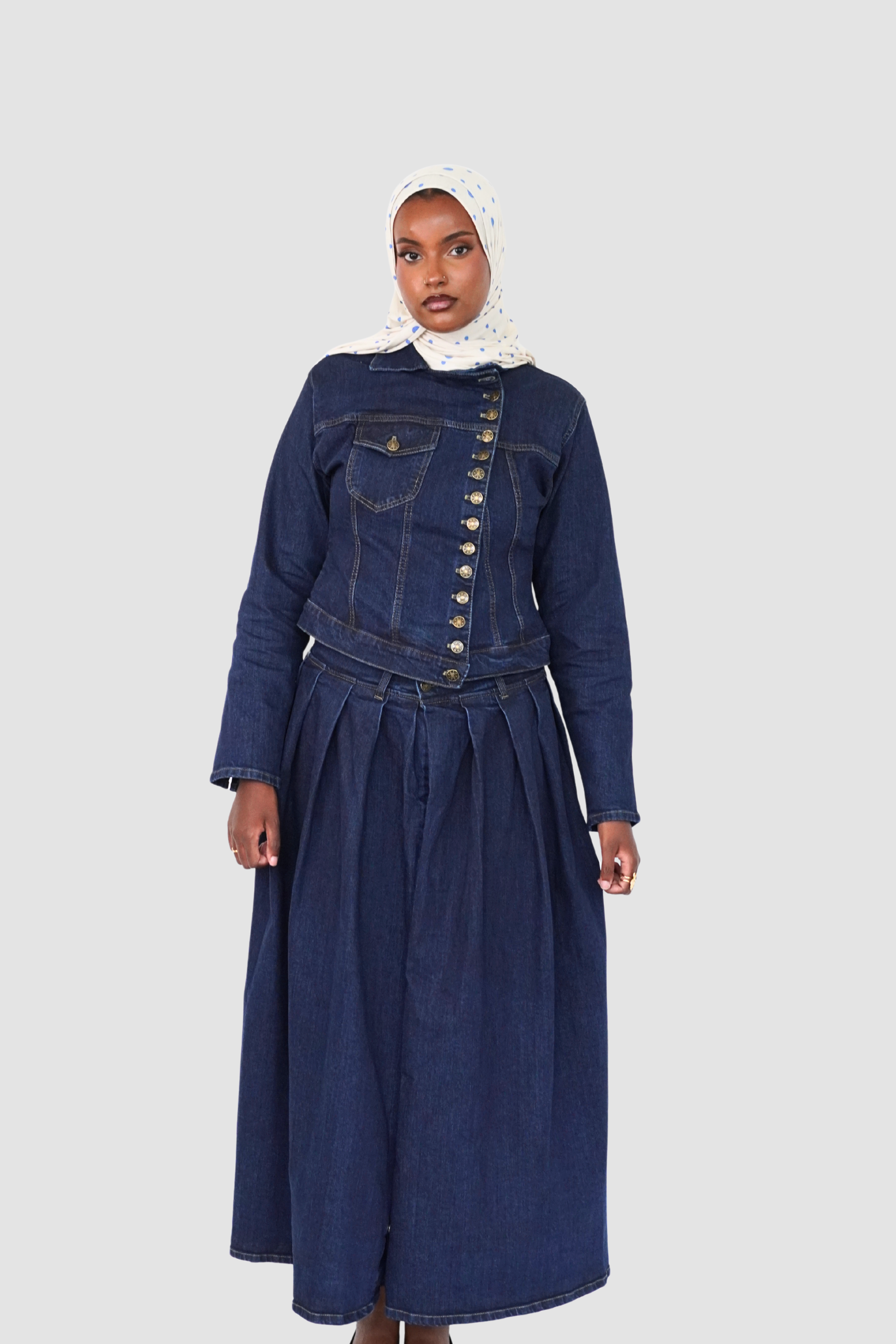 Dark Wash Denim Set