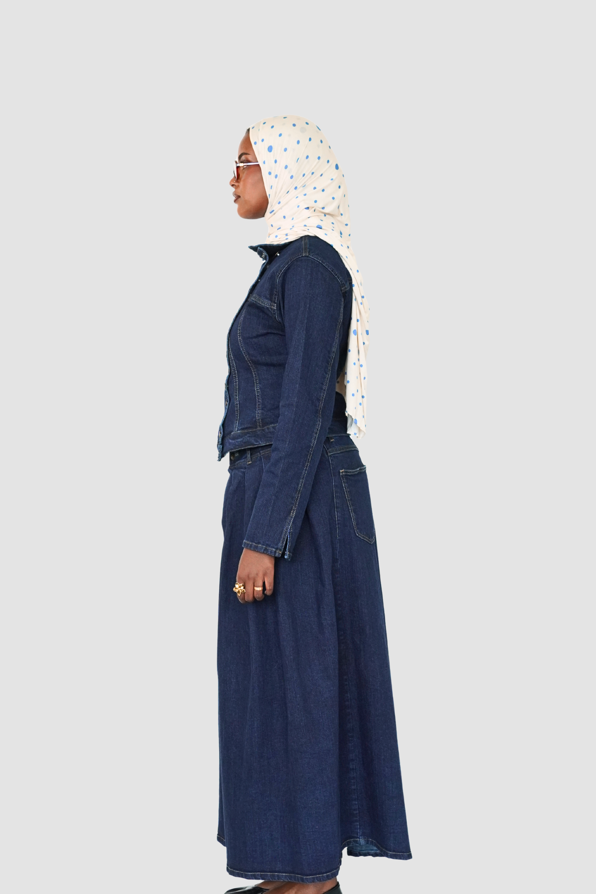 Dark Wash Denim Set