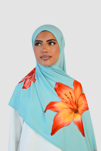 Hiba in Teal - Premium Jersey -  Double