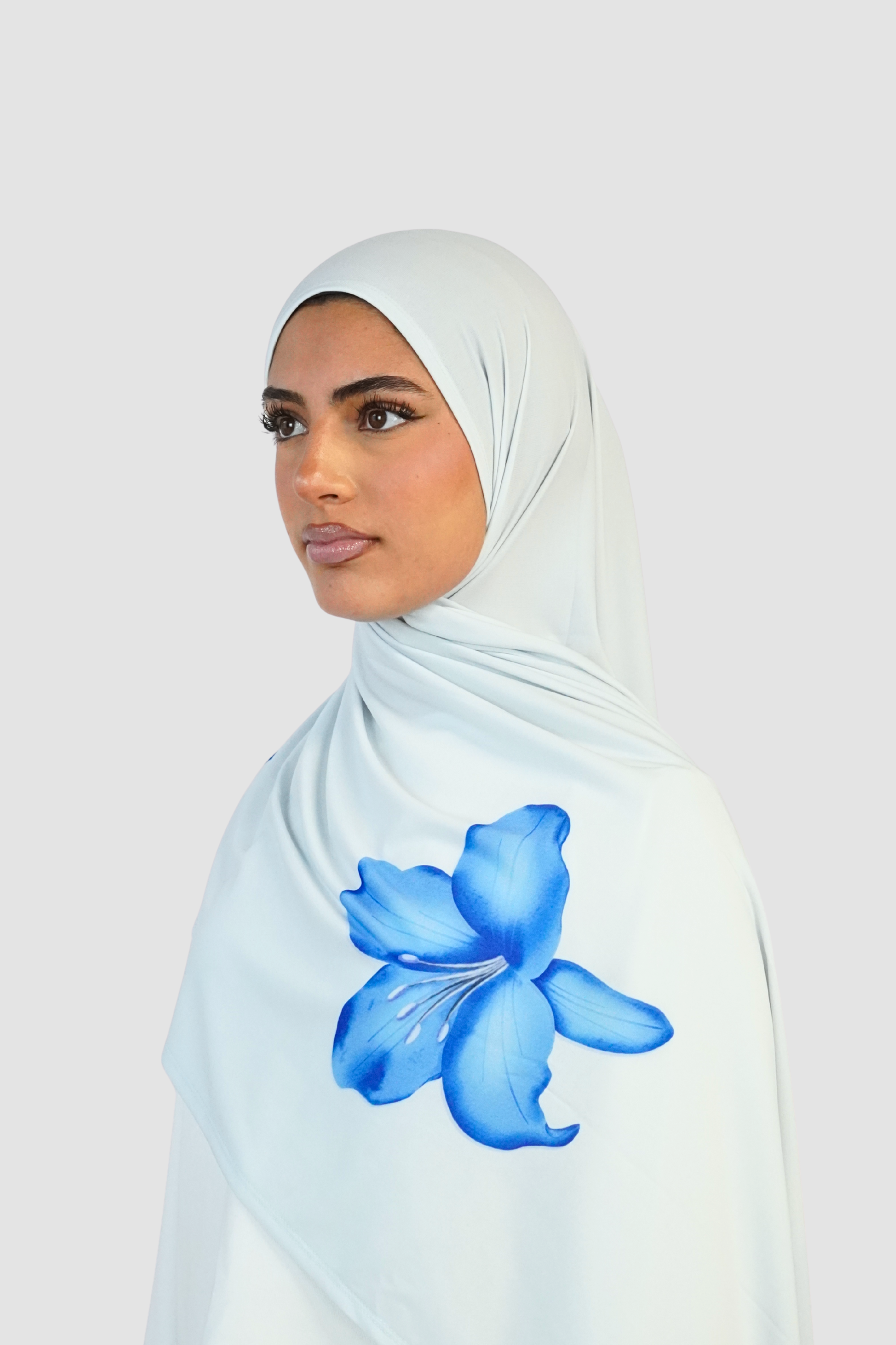 Hiba in Blue  - Premium Jersey - Semi Double
