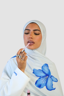 Hiba in Blue  - Premium Jersey - Semi Double