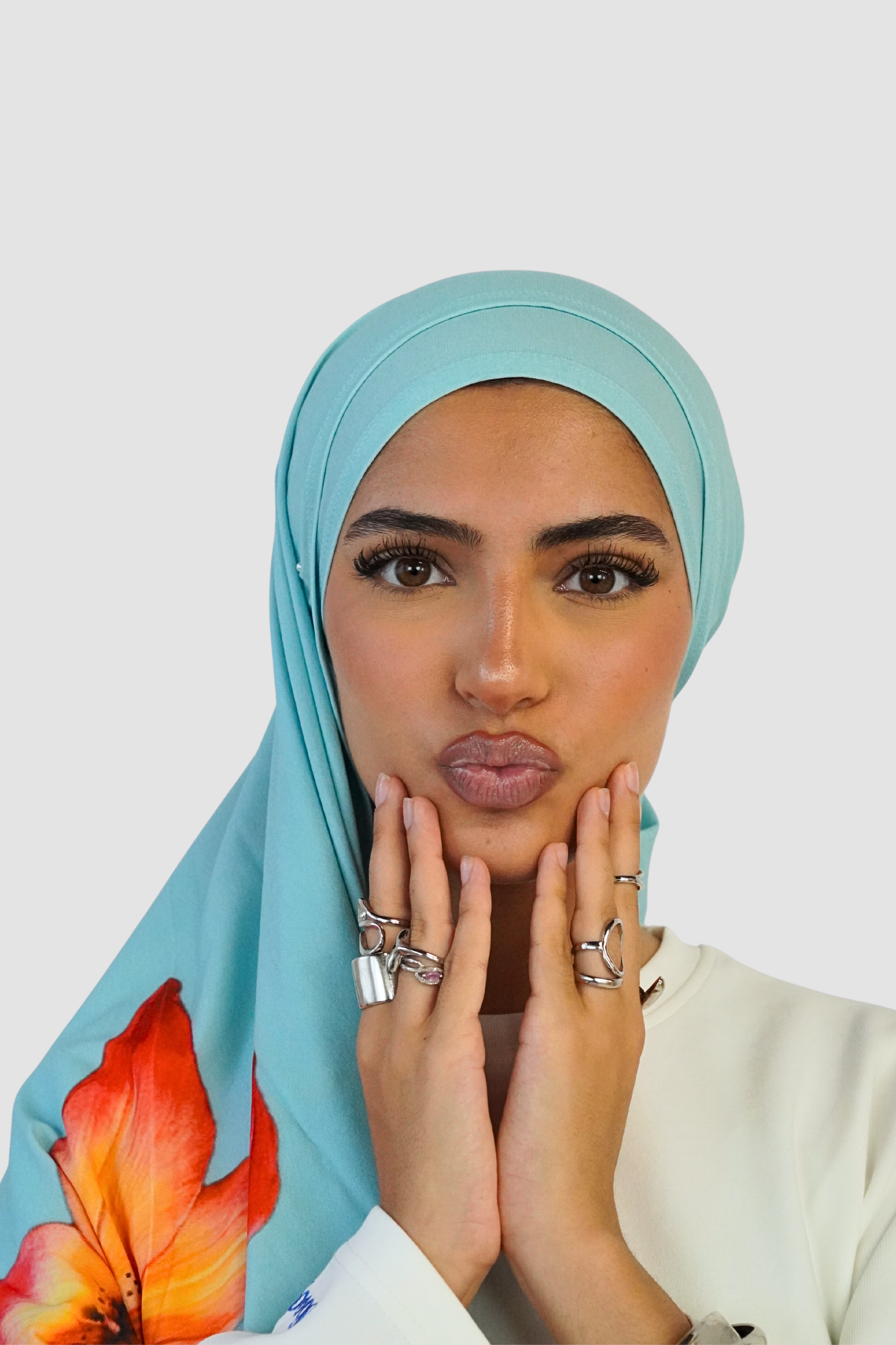 Hiba in Teal - Premium Jersey -  Double