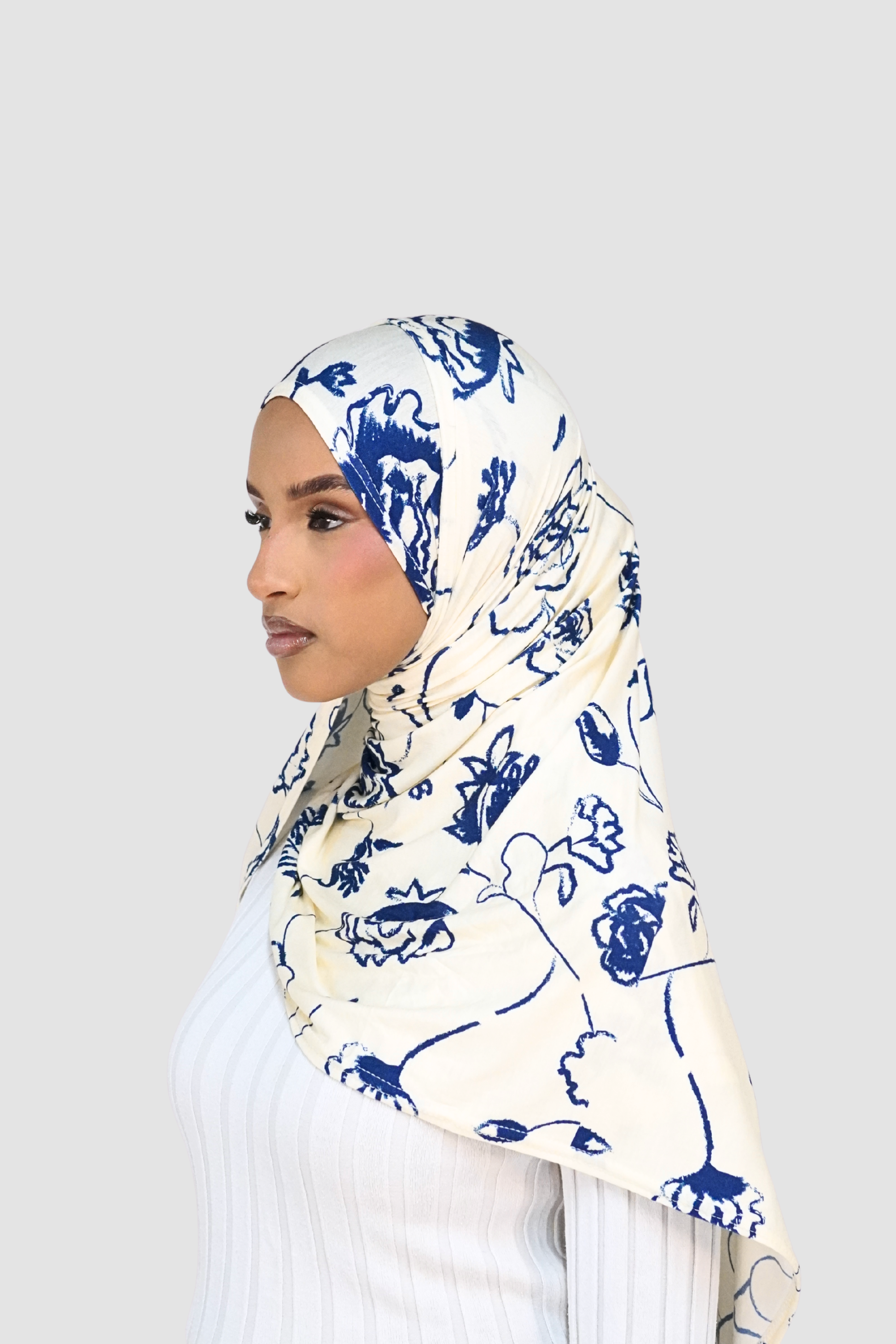 Flora in Whipped Butter - Cotton Jersey - Single Sided
