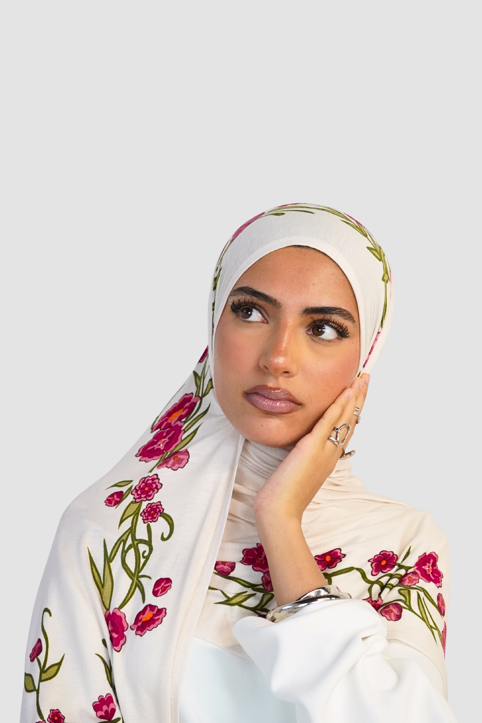 White Vina - Cotton Jersey - Semi Double