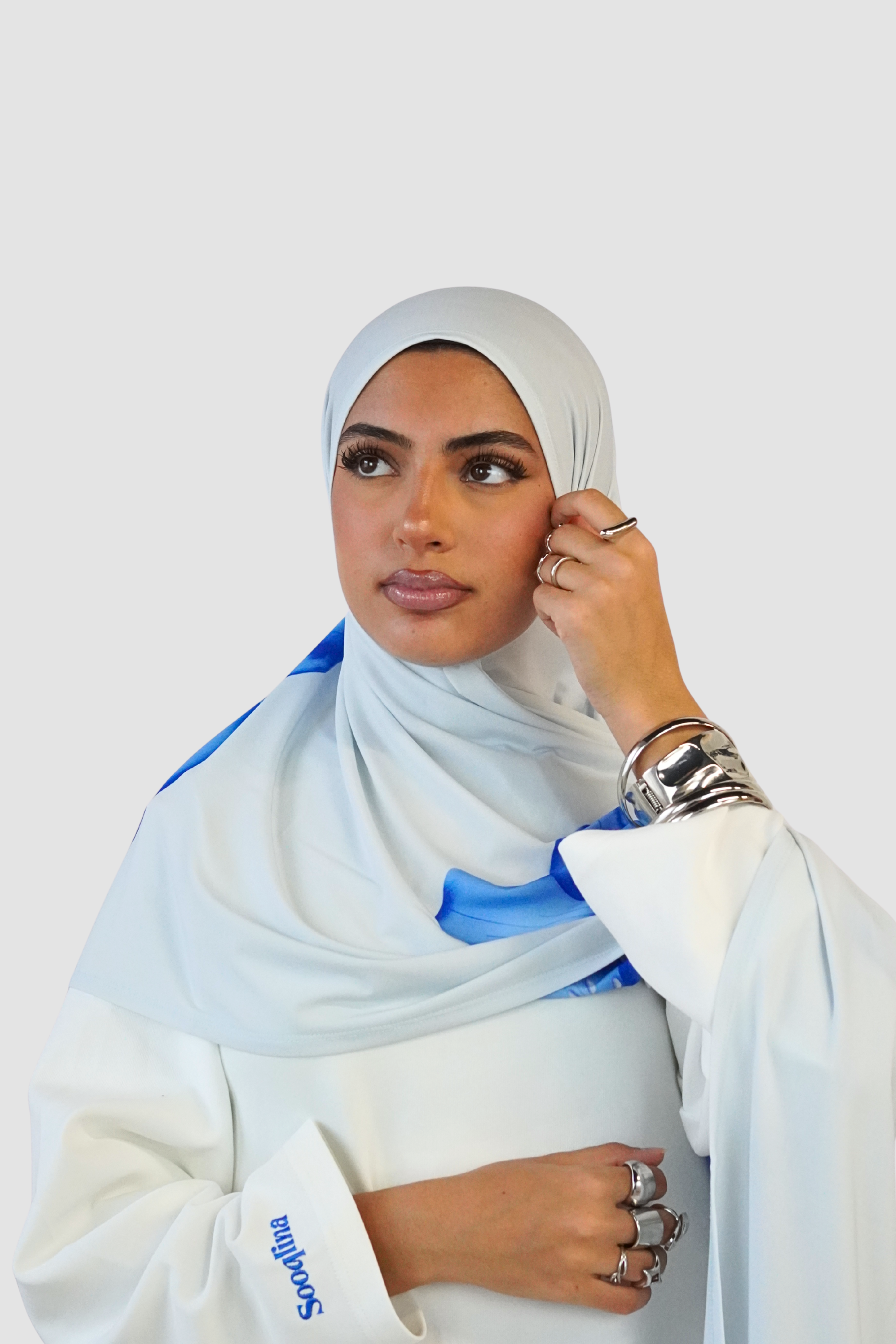 Hiba in Blue  - Premium Jersey - Semi Double