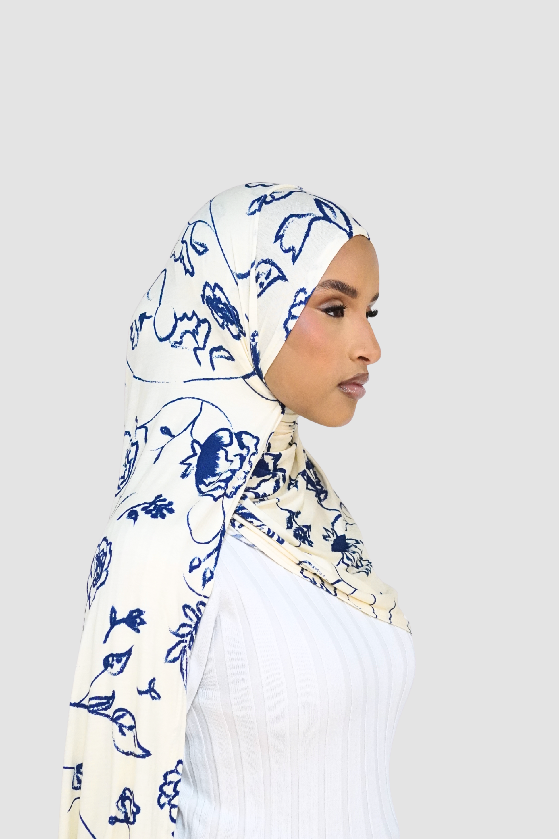 Flora in Whipped Butter - Cotton Jersey - Single Sided