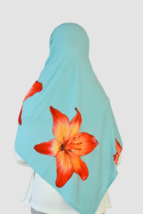 Hiba in Teal - Premium Jersey -  Double