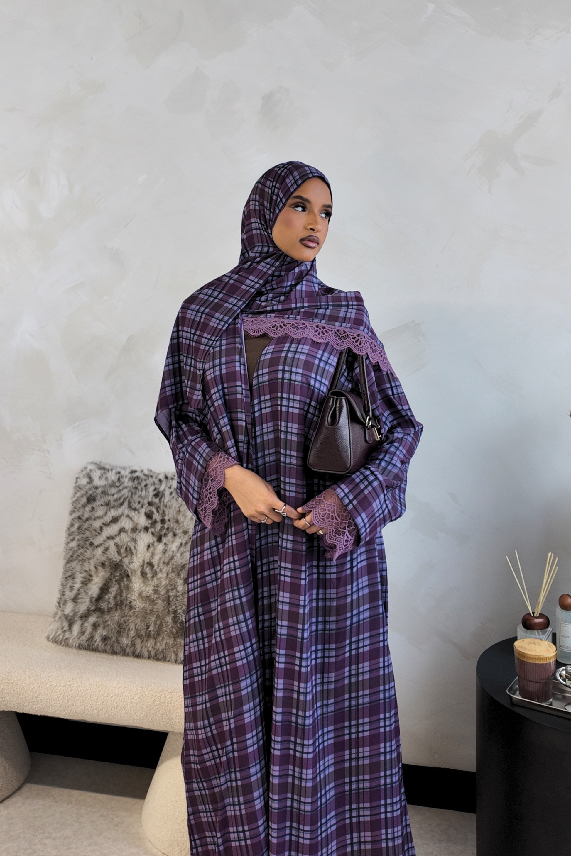 Ube Latte Lace Abaya