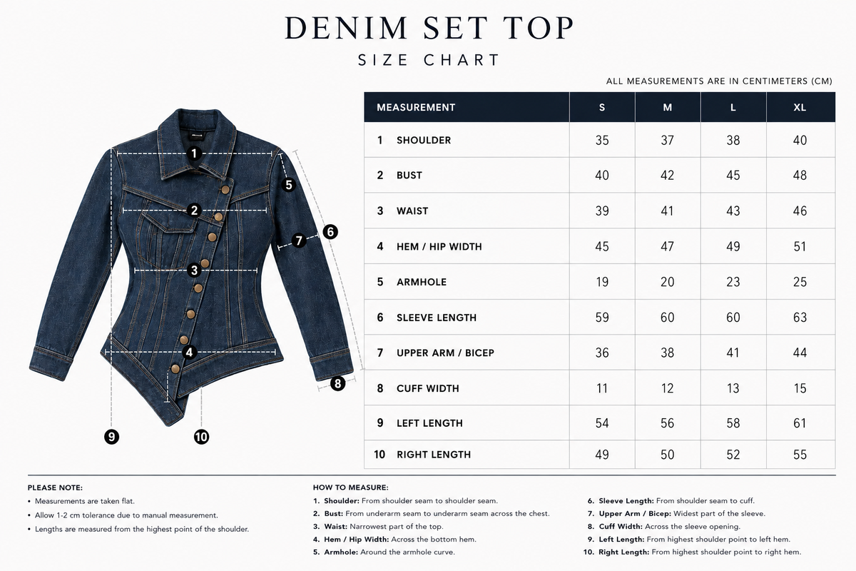 Dark Wash Denim Set